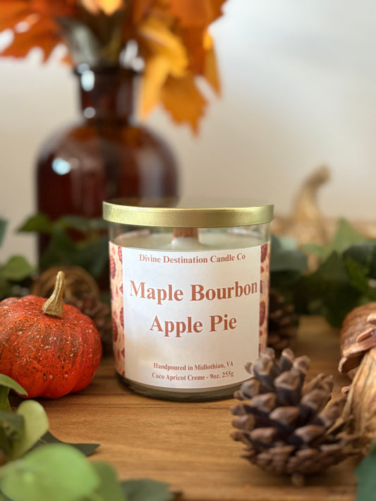 Maple Bourbon Apple Pie 9 oz Candle