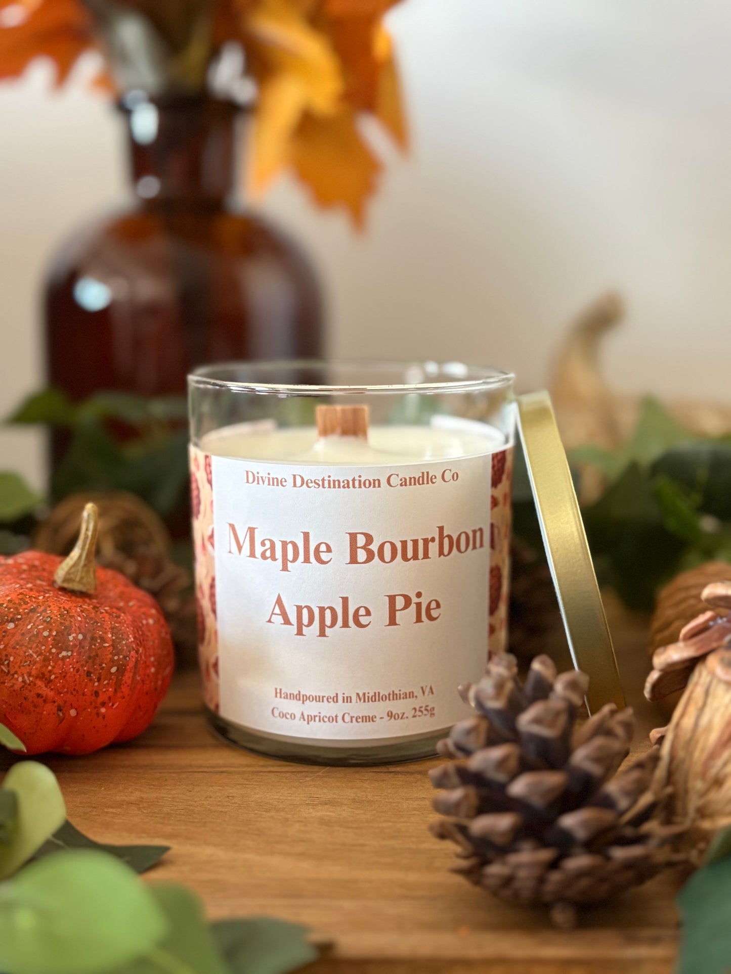 Maple Bourbon Apple Pie 9 oz Candle